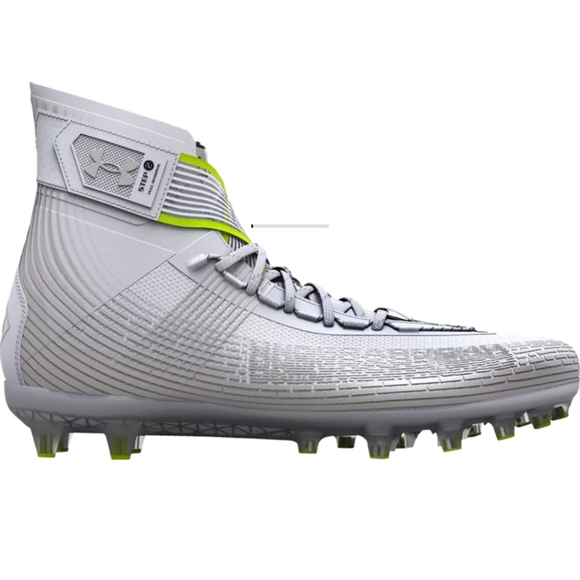 $140 Under Armour Highlight MC Football Cleats White/Silver - Picture 1 of 8